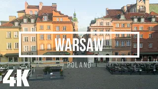 A summer day in Poland - Warsaw - Virtual Walking Tour 4K with Captions