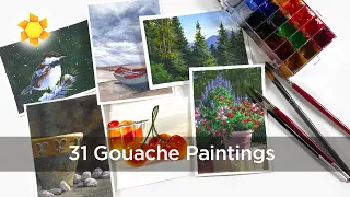 31 Gouache Paintings and what I learned from making them