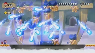 New Super Mario Bros. U - Fighting With All Multiple Koopalings Battles (With Bowser and Bowser Jr)