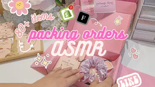 asmr packing orders real time (edited) | small business, no music, no talking | studio vlog #15