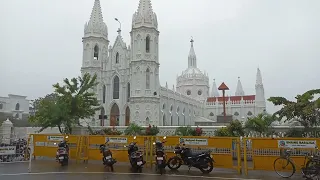 VELANKANNI CHURCH🙏🏻 /  in Rainy  Background🔥# in English # viral vedio #Vlogs by JAMES