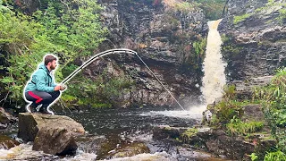 Fishing under a Mountain Waterfall... I'm SPEECHLESS! 😯⛰