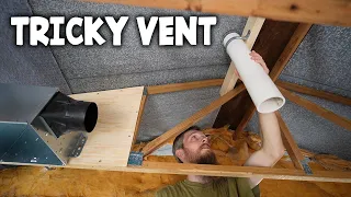 Tricky Bathroom Vent Install - Salvaged Mobile Home Rebuild