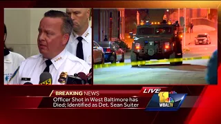 Video: Police announce death of detective shot in Baltimore