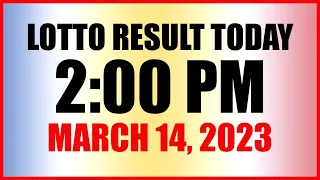 Lotto Result Today 2pm March 14, 2023 Swertres Ez2 Pcso