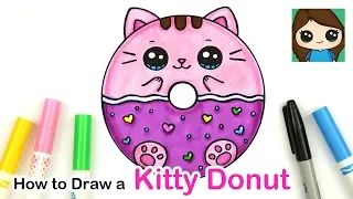 How to Draw a Kitty Donut Squishy Easy