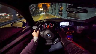 BMW E60 M5 POV night drive through downtown Cincinnati [4K]