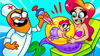 Mermaid Is Having A Baby! | Rich vs Poor Pregnant Unicorn | Funny Cartoon By Avocado Family