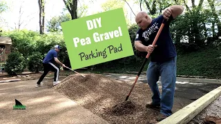 DIY Pea Gravel Parking Pad // First Project For The New House