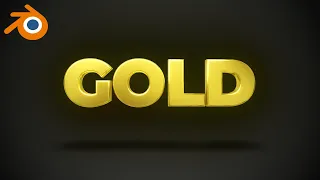 3D Gold Text Animation in Blender - Blender 3D Text Animation Tutorial | Eevee Gold Material