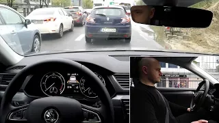 Traffic Jam Assist in Skoda Superb - real life test :: [1001cars]