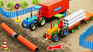 Top diy tractor making mini Drainage Pipe supply water | diy Container transport Pipes | HP Mini