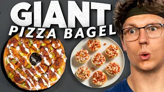 Josh Makes a Giant Pizza Bagel