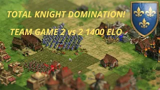 Age of Empires II  Definitive Edition 2 vs 2 Total Knight Domination 1400 ELO