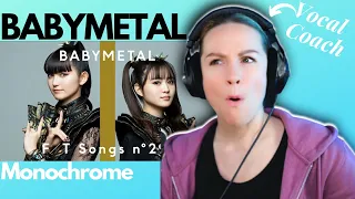 Vocal coach reacts to BABYMETAL ギミチョコ！- Monochrome - Piano ver.