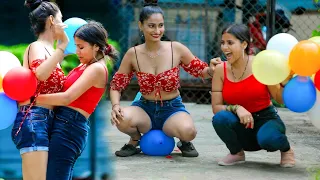 Balloon Blast Challenge Prank On Girl | Ft. Annu Singh | Balloon Bursting | Comedy Video | BRBhai