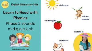 Learn to Read with Phonics: Phase 2 Phonics Sounds, Jolly Phonics, and Sight Words