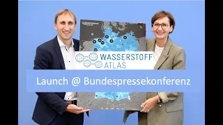 Launch Wasserstoffatlas | BM'in Stark-Watzinger BMBF Prof. Dr. Sterner OTH Regensburg | BPK 21.06.22