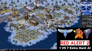 Red Alert 2 Yuri's Revenge 1 vs 7 Brutal AI: Arctic Circle Map