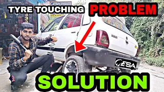 Tyre touching Fender problem Solved ✅ Modified Maruti 800 | Lifting car with Aftermarket Spacers ESA