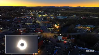 Day Turns to Night INSTANTLY | DRONE View | Total Solar Eclipse 2024