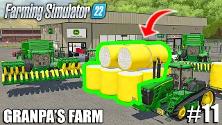 THIS IS HOW I TURNED 300.000 LITERS of COTTON into BALES (GRANPA'S FARM) Farming Simulator 22