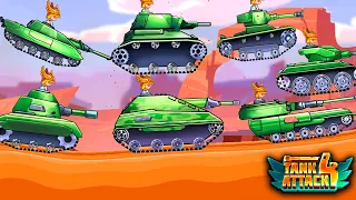 Tank Attack 4 - ALL 7 TANKS AND BOSS TANK UNLOCKED AND FULLY UPGRADED Walkthrough Android