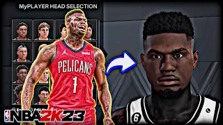 ZION WILLIAMSON FACE CREATION NBA 2K23 CURRENT GEN *MOST ACCURATE* 🔥‼️