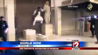 ISIS video shows militants smashing ancient Iraq artifacts