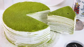 抹茶千層蛋糕 零失敗 | Matcha Mille Crepe Cake
