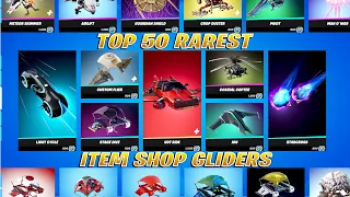 Top 50 RAREST Item Shop Gliders! Fortnite