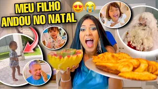 NOSSA FESTA DE NATAL COMPLETA! *MEU FILHO ANDOU PELA PRIMEIRA VEZ*🥹😱❤️