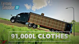 FS22 How Much You Earn Selling 91,000L Clothes??? #LS22