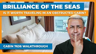 Brilliance of the Seas - Cabin 7636 walkthrough | Exploring the “partially Obstructed” #cabin