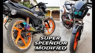 Super Splendor Modified Into Sports Model || 2018 || Kamal Auto Nikhar