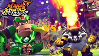 Mario Strikers: Battle League - Team Donkey Kong vs Team Bowser - Jungle Retreat