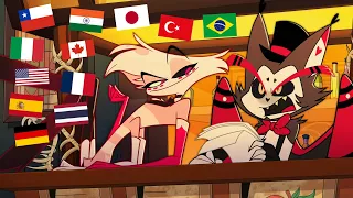 Hazbin Hotel - Angel Dust and Husk act for a commercial in DIFFERENT LANGUAGES