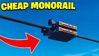 How to make a CHEAP MONORAIL in LEGO Fortnite with TURNING