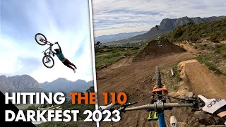 HITTING THE WORLDS BIGGEST MTB JUMP 110FT DARKFEST 2023!!