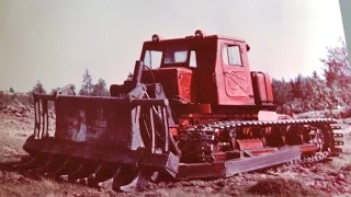 Трелевочные и другие тракторы. Из архива Алтайского тракторного завода