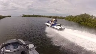 Yamaha FX SHO Cruiser versus Kawasaki STX 15F - top speed running head to head