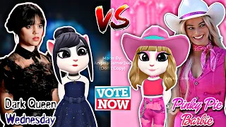 My Talking Angela 2 / Angela Vs Wednesday Addams Vs Barbie 🏩🩷/ New Update Gameplay 💖✨