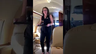 The Bombardier Challenger 604 comes with a nice flight attendant