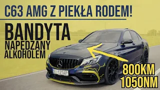 Mercedes C63 AMG z PIEKŁA RODEM - 800KM i 1050Nm! Zasilany alkoholem bandzior!