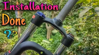 Suspension Fork Installation Process In 2024 | 29' inch Fork On 27.5 Bike #mtb #bicycle @about_MTB