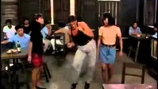 Kickboxer drunk dancing