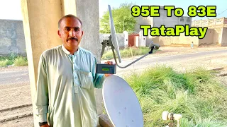 How to set 83e TataPlay on 2 feet dish antenna from DD free dish?