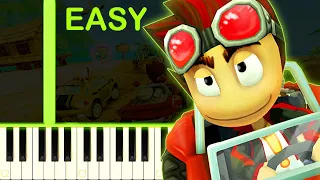 BEACH BUGGY RACING THEME - EASY Piano Tutorial