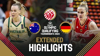 Australia 🇦🇺 v Germany 🇩🇪 | Extended Highlights | FIBA Women's OQT 2024