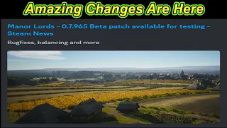 AMAZING Changes To Manor Lords 2nd Beta Test Branch   | Flesson19